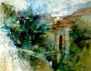 Carl Larsson motiv fran montcourt Spain oil painting artist